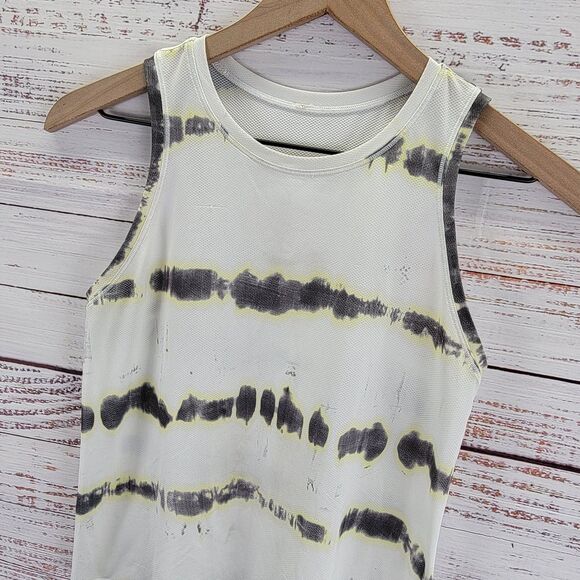 Lululemon Women's Size 6 Align Waist-Length Tank Top Transverse Yellow Multi - Picture 2 of 13